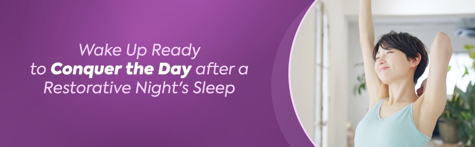 Woman waking up refreshed